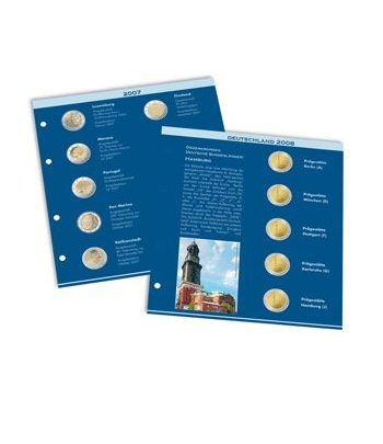 LEUCHTTURM Numis hoja preimpresa monedas de 2 Euros 2012/2013 Album Monedas Euro - 2