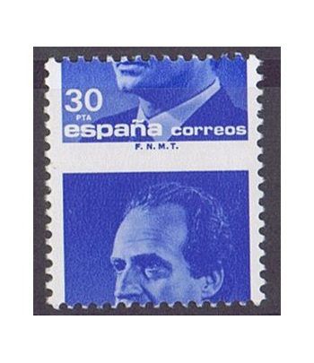 2879b Juan Carlos I. Error dentado centro sello. Certificado.