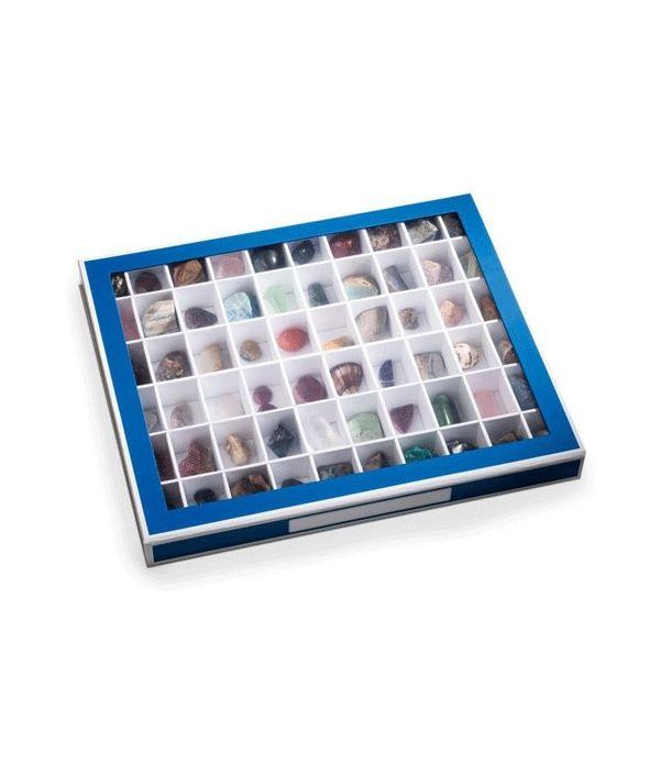 LEUCHTTURM Caja de coleccionismo K60 con 60 divisiones azul  - 2
