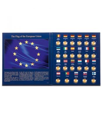 LEUCHTTURM PRESSO Album monedas 2€ 30º Aniversario Bandera EU