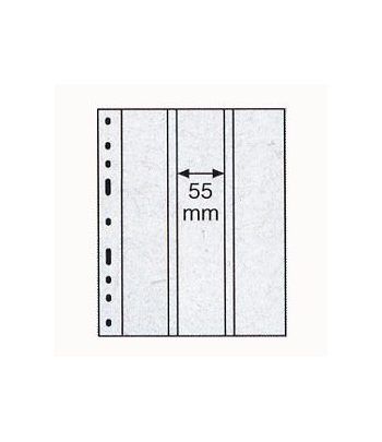 LEUCHTTURM 10 hojas Optima transparentes. 3 depart. vertical