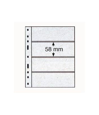 LEUCHTTURM 10 hojas Optima transparentes. 4 departamentos