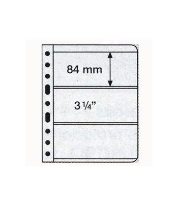 LEUCHTTURM hojas Vario negras. Hojas doble cara 3 departamentos