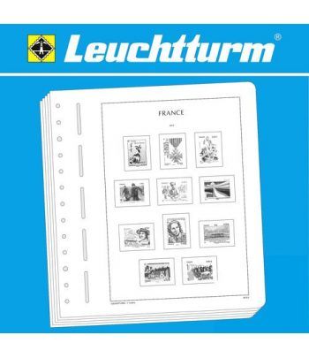 LEUCHTTURM Hojas Sellos Francia 2015/2017 M/T.