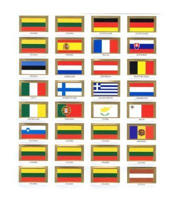 PARDO 32 Banderas Comunidad Europea Album Monedas Euro - 2