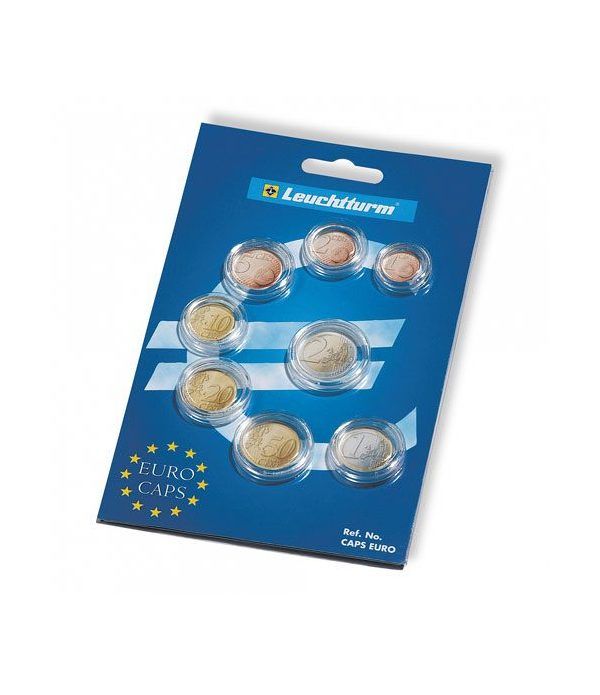 LEUCHTTURM Capsulas para las 8 monedas de Euro Capsulas Monedas - 2