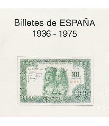 EDIFIL. Hojas billetes Estado Español (1936-1975) Album billetes - 2