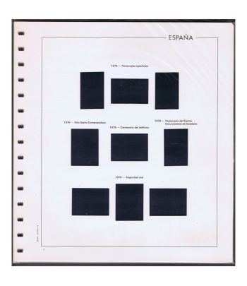 Edifil España 1976/87 montado con estuches negros. Usado  - 1