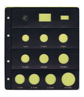 PARDO Hojas monedas Euro (10 alojamientos) Especial 2€+40€  - 1