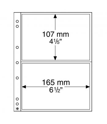 LEUCHTTURM hojas Numis transparentes 2 departamentos.  - 1