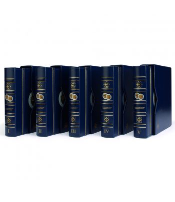 LEUCHTTURM OPTIMA Set 6 Albumes preimpresos monedas 2 euros.  - 1
