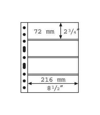 LEUCHTTURM GRANDE 5 hojas transparentes con 4 departamentos.