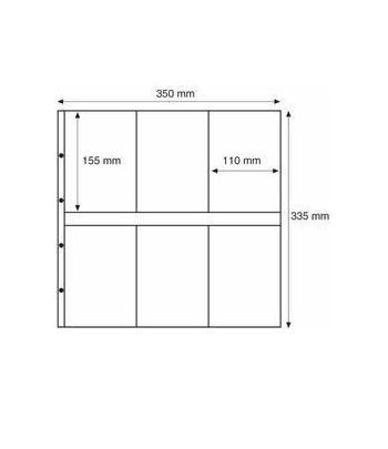 LEUCHTTURM "MAXIMUM" 5 hojas con 6 dep.(postal moderna) negro