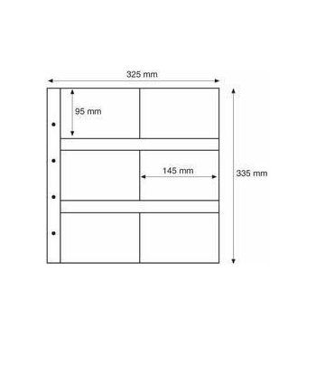 LEUCHTTURM "MAXIMUM" 5 hojas con 6 dep.(postal antigua) blanco