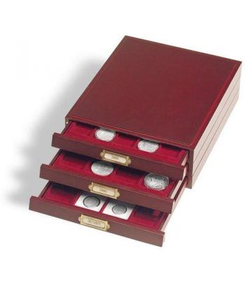 LEUCHTTURM Bandeja madera LIGNUM para 35 monedas de 35mm