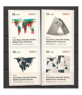 2007 Unipost. 4 sellos solidarios autoadhesivos (1º serie)