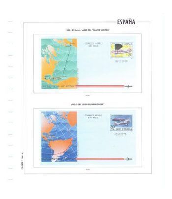 FILOBER Color ESPAÑA Aerogramas 1982 sin montar