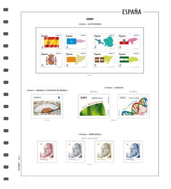 Hojas para sellos de España FILOBER Color